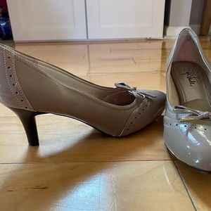 Dark Tan Vintage Inspired Low Heels